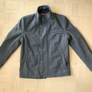 IZOD Men’s Wool-Blend Jacket (Charcoal-Gray, Size: S)